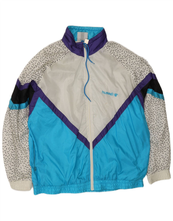 HUMMEL Veste de Survêtement Homme XL Bleu Colorblock Nylon