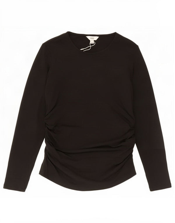 Marks & Spencer Haut à manches longues pour femme UK 16 Large Acrylique Noir