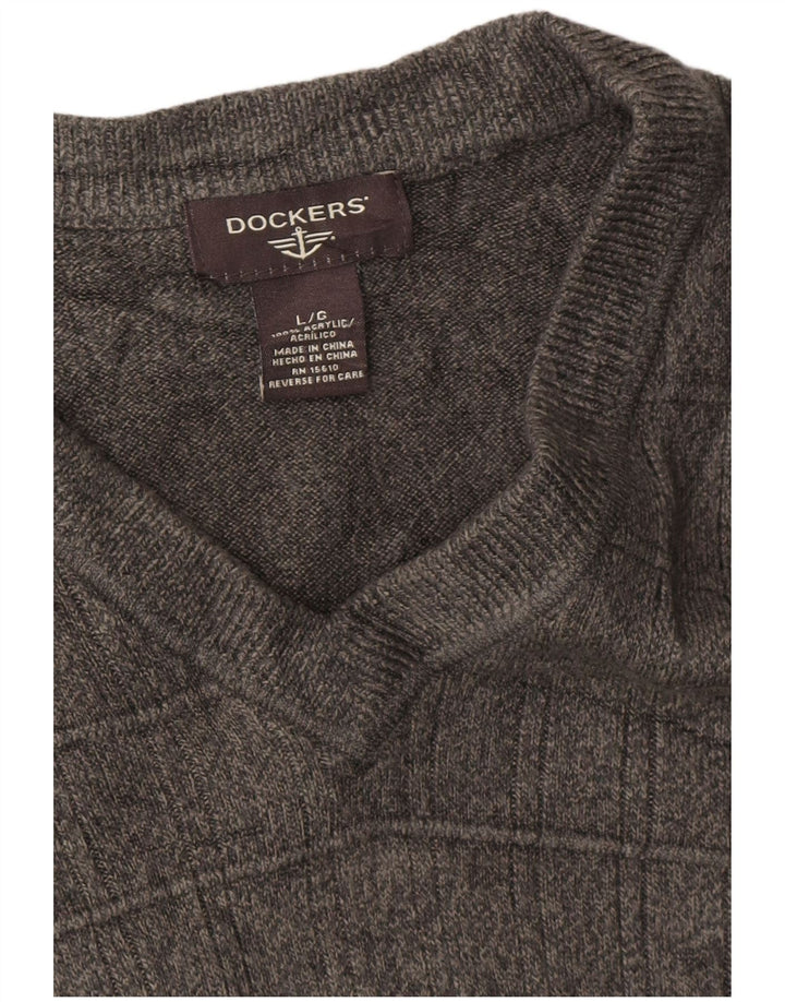 Dockers Débardeur Homme Grand Gris Acrylique Moucheté