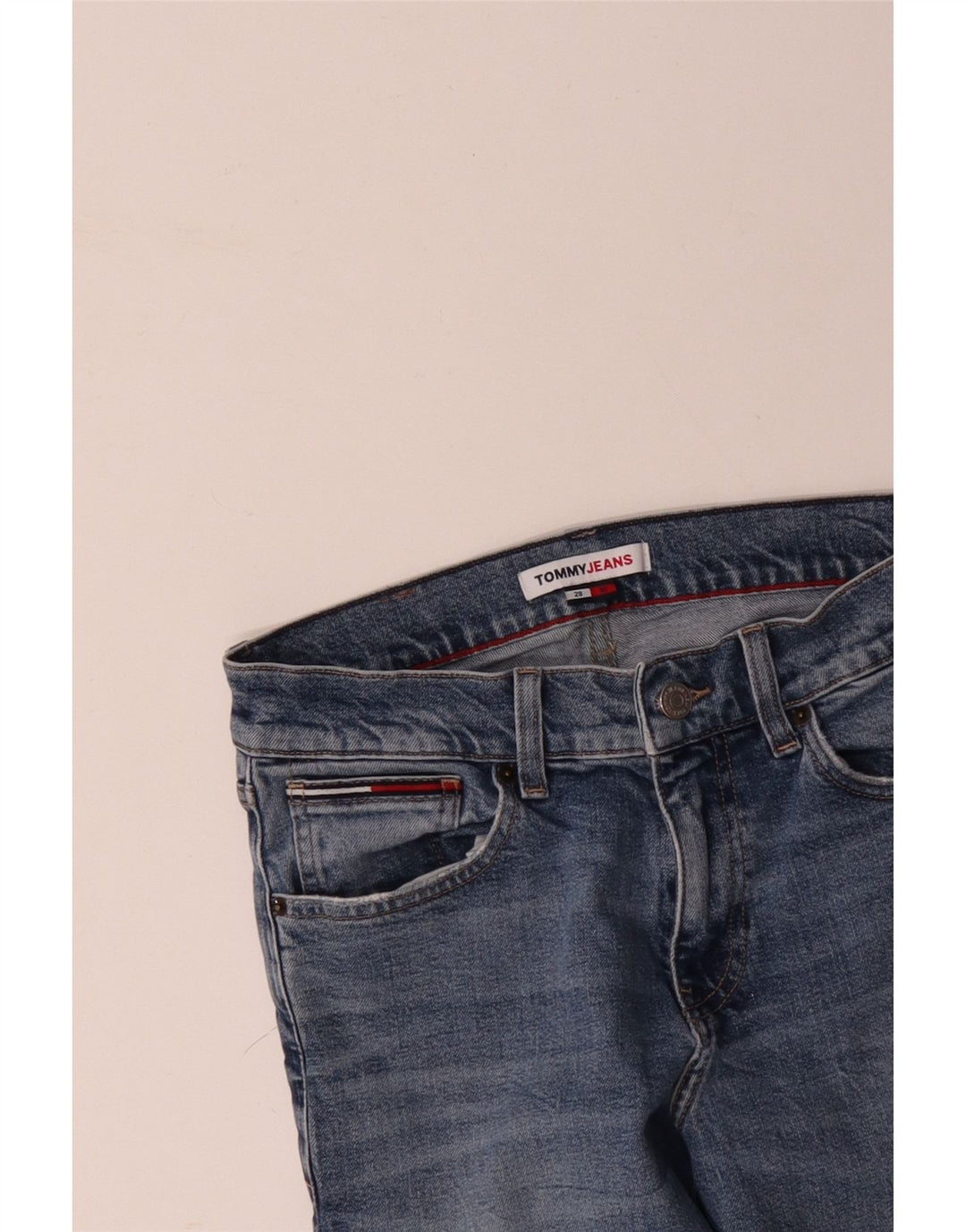 TOMMY HILFIGER Jean Slim Femme W28 L30 Bleu Coton