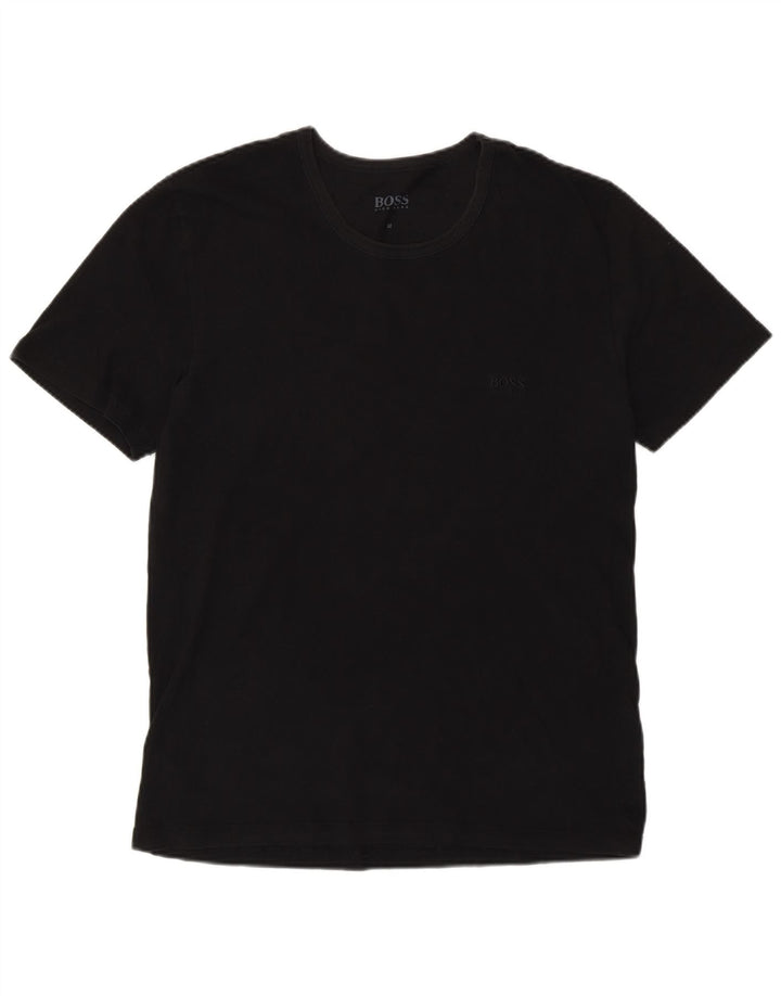 Hugo Boss Homme T-Shirt Haut Noir Moyen Coton