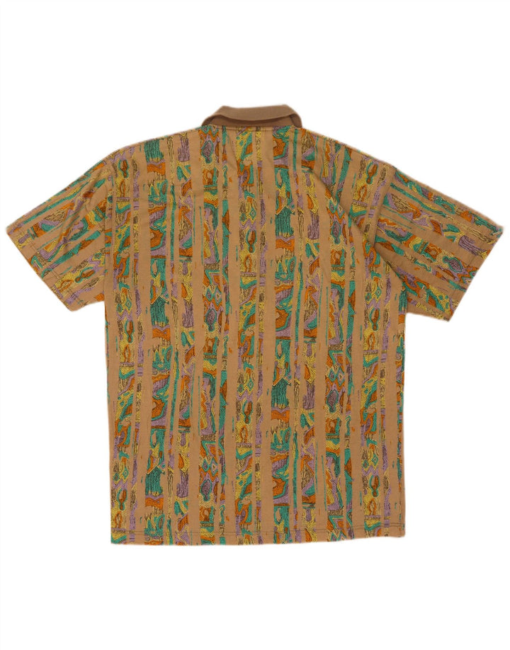 Tobia System Polo Homme Beige Moyen Géométrique Coton
