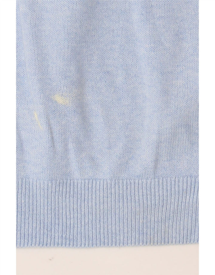Marks & Spencer Pull col V pour homme en coton bleu Taille L