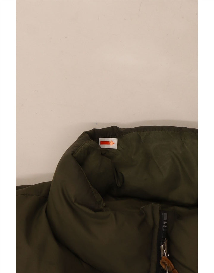 TIMBERLAND Gilet matelassé réversible pour homme UK 44 2XL Kaki Colourblock Nylon