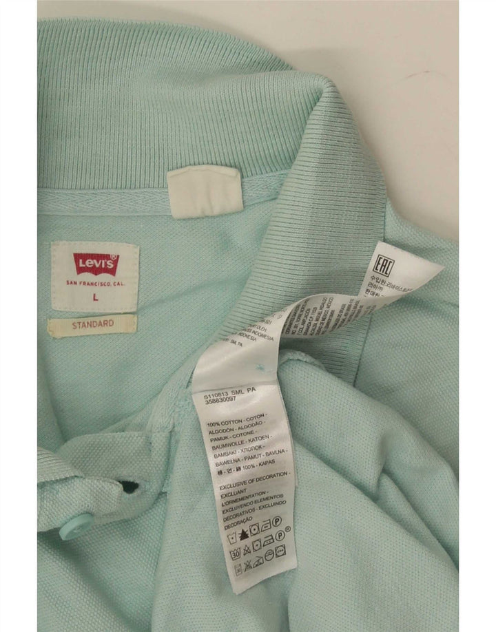 Levi's Polo Standard Homme Turquoise Large Coton
