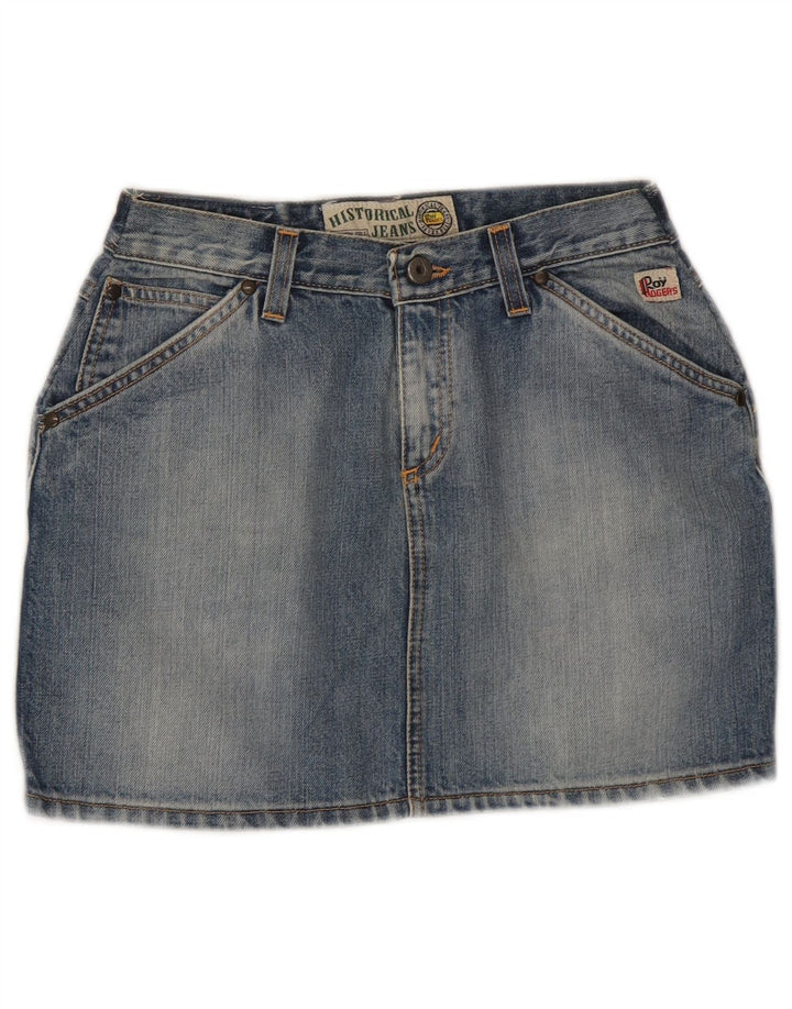 Roy Rogers Mini jupe en jean pour femme W29 en coton bleu moyen