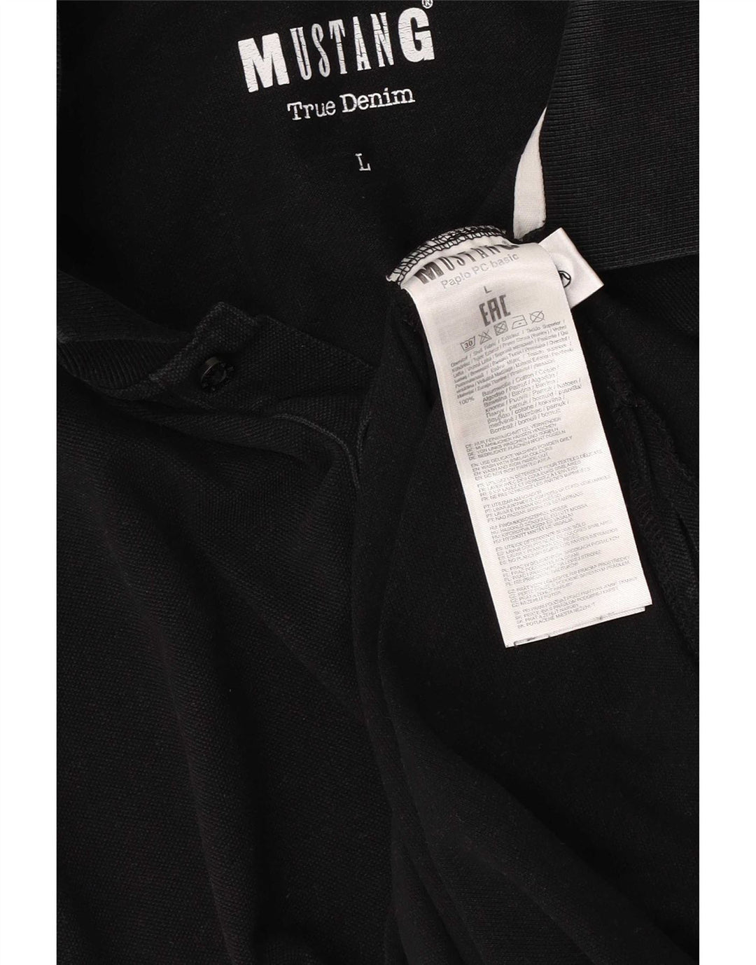 Mustang Polo Homme Grand Noir Coton