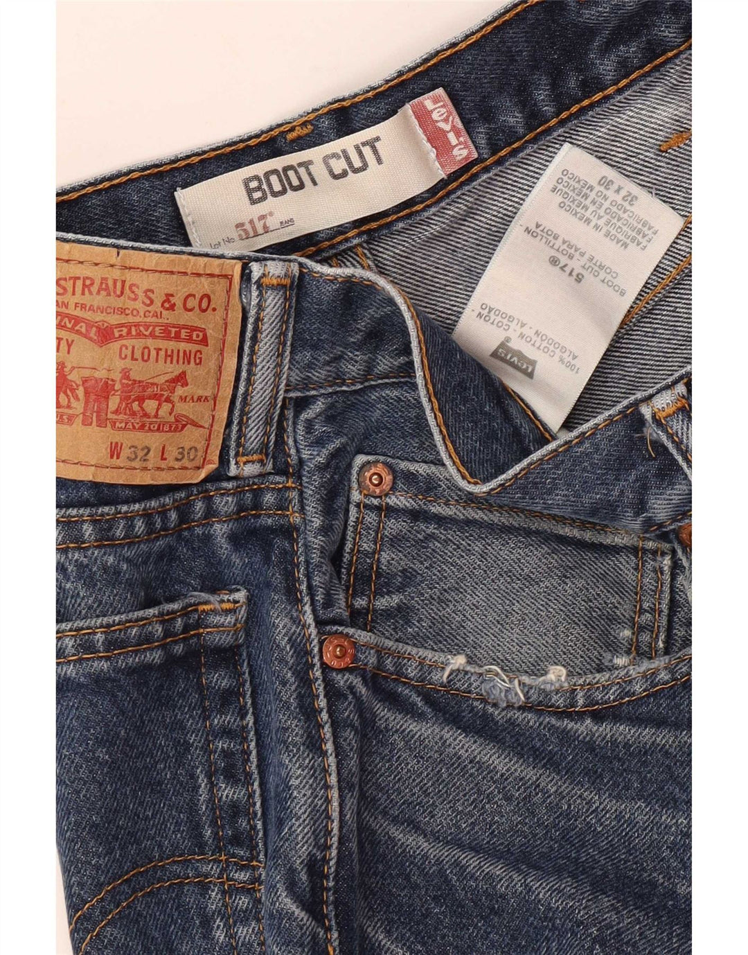Levi's Jean Bootcut 517 Homme Bleu W32 L30 Coton