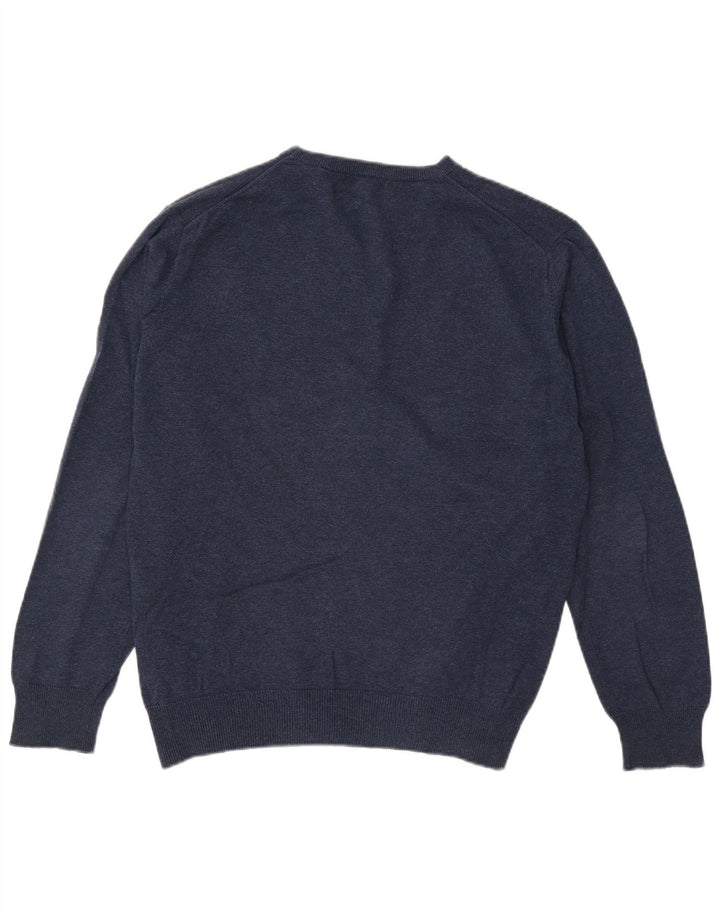 Gant Pull à col rond pour homme en coton bleu marine Taille L