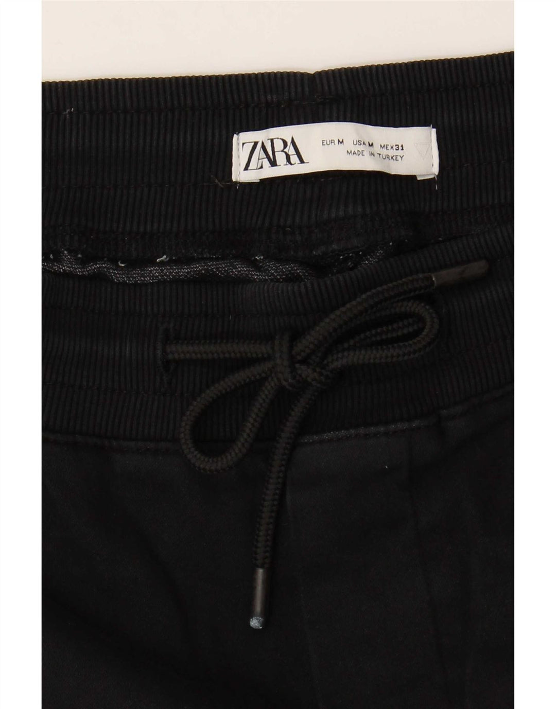 Zara Pantalon Chino Joggers Homme Moyen W31 L26 Noir