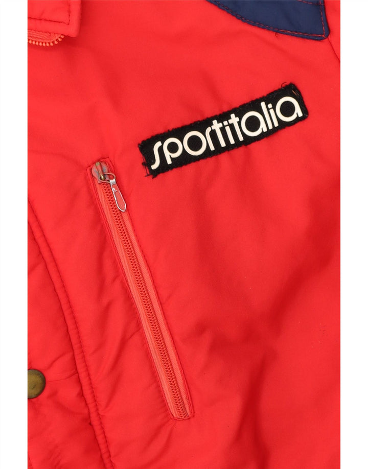 Sportitalia Veste rembourrée pour homme UK 38 Medium Rouge Colourblock