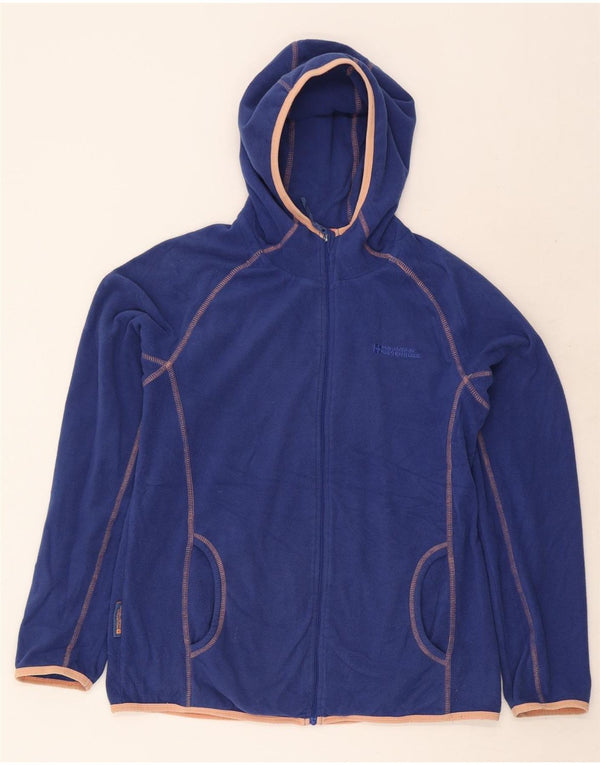Mountain Warehouse Veste polaire à capuche pour femme UK 14 Large Bleu Polyester