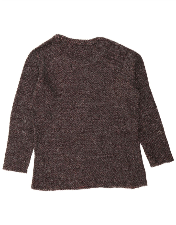 Zara Pull Col Bateau Homme Gris Moyen Rayé Acrylique