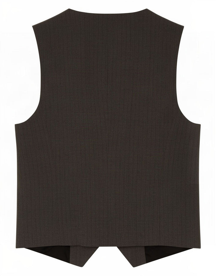 Zara Femme Gilet UK 8 Petit Gris Rayé