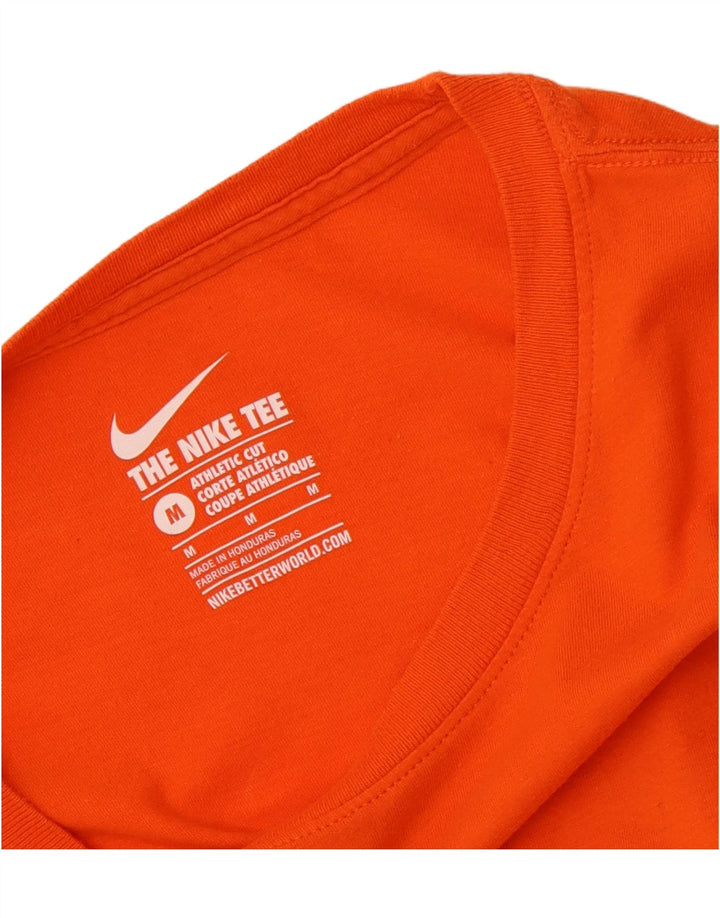 NIKE Mens Athletic Cut Graphic Top Long Sleeve Medium Orange