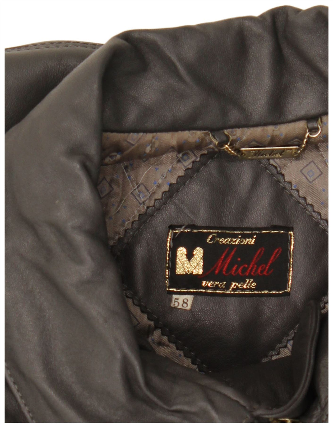 Veste en cuir homme Michel IT 58 4XL cuir gris