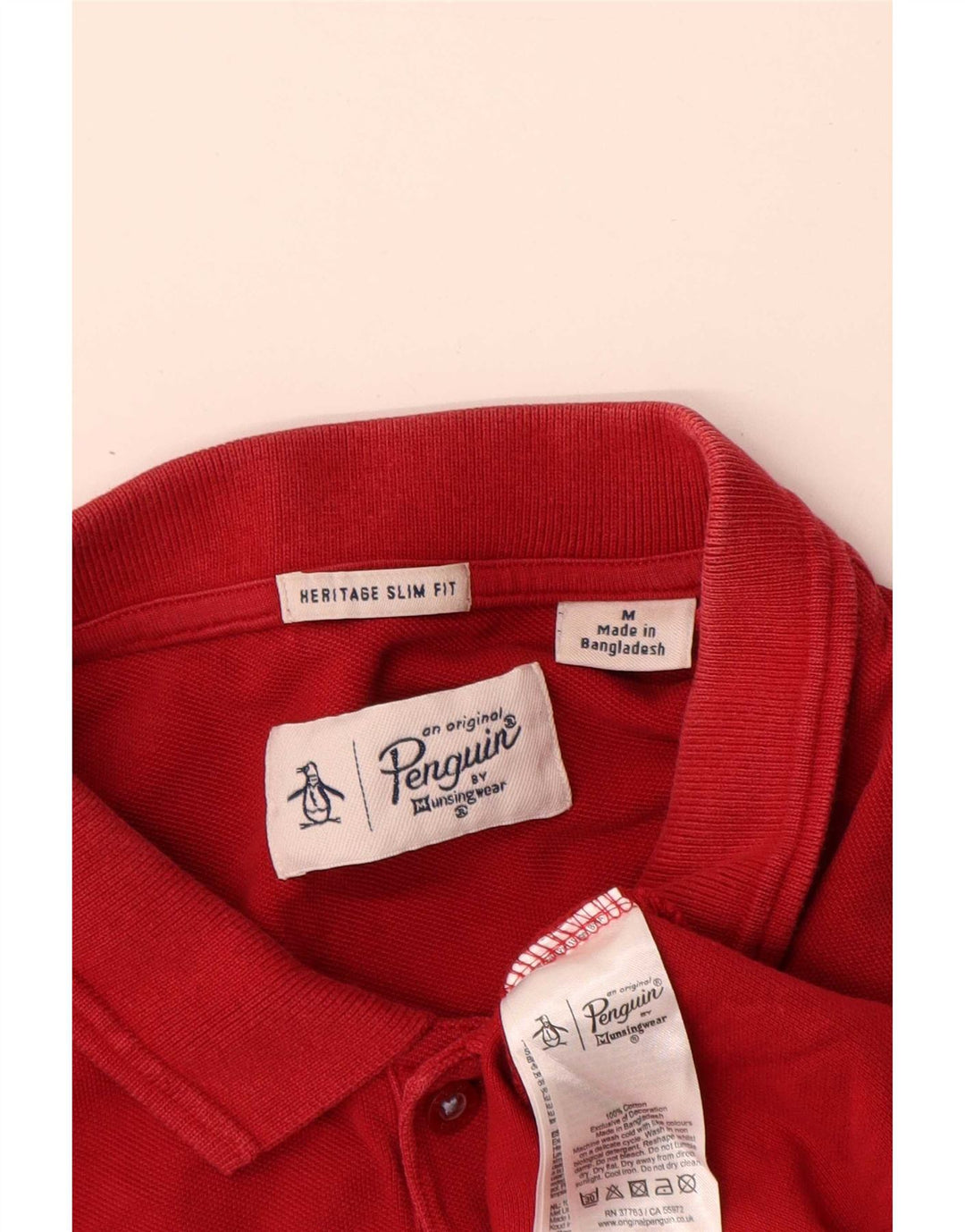 Penguin Polo Heritage Slim Fit Homme Rouge Moyen Coton