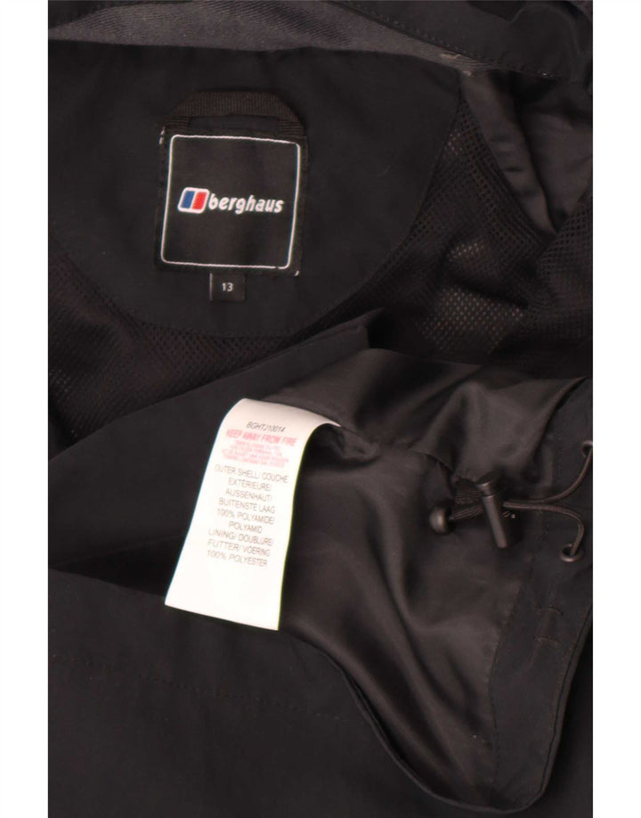 Berghaus Veste de Pluie à Capuche Garçon 12-13 Ans Noir Polyamide