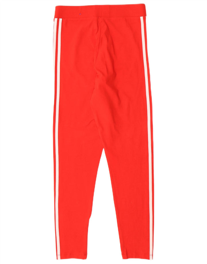 Adidas Leggings Femme UK 14 Coton Rouge Moyen
