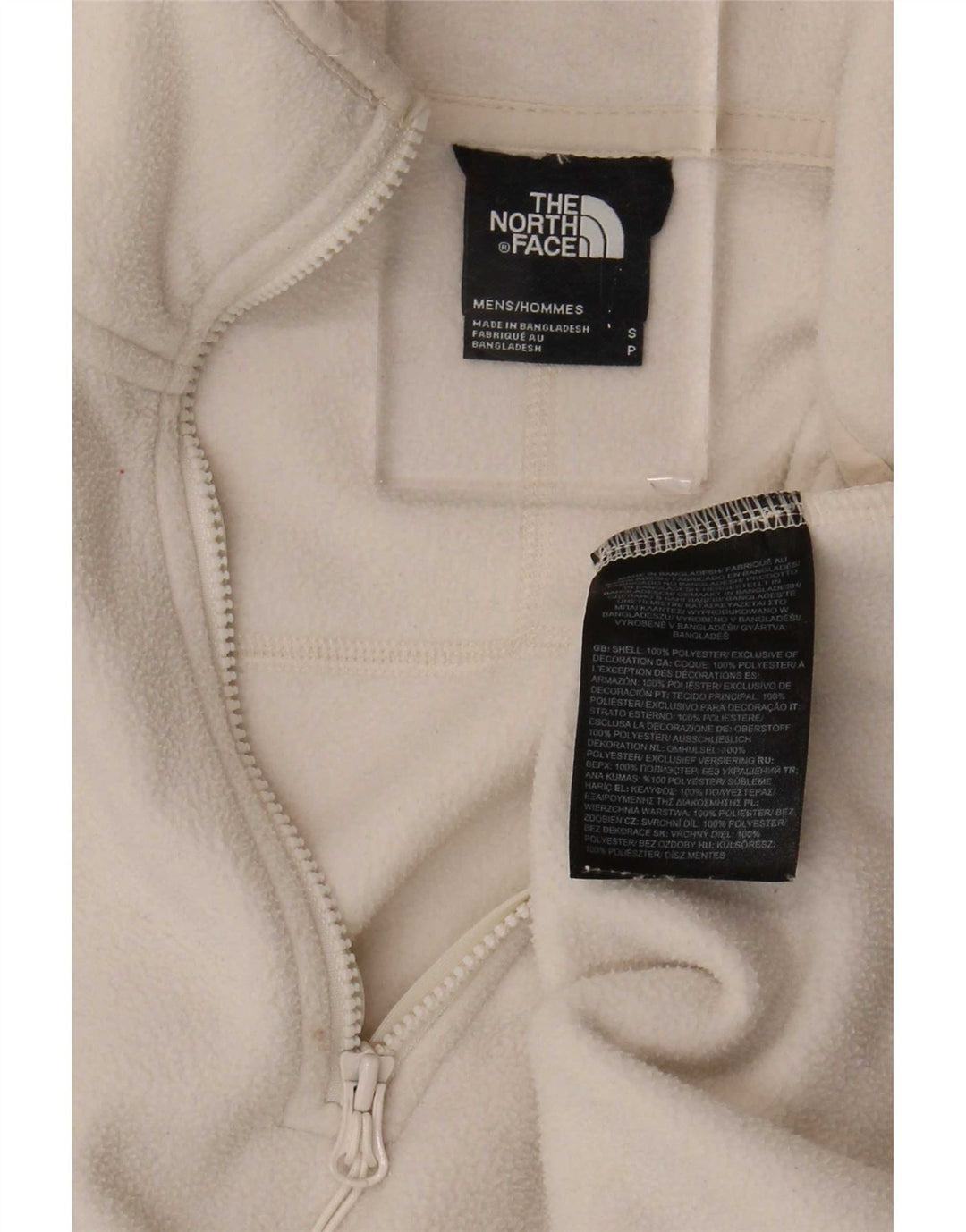 The North Face Pull polaire à col zippé pour homme Petit polyester beige