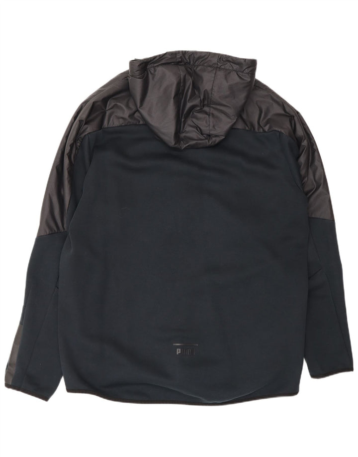 Puma Veste de survêtement à capuche pour homme Taille L Noir Colorblock
