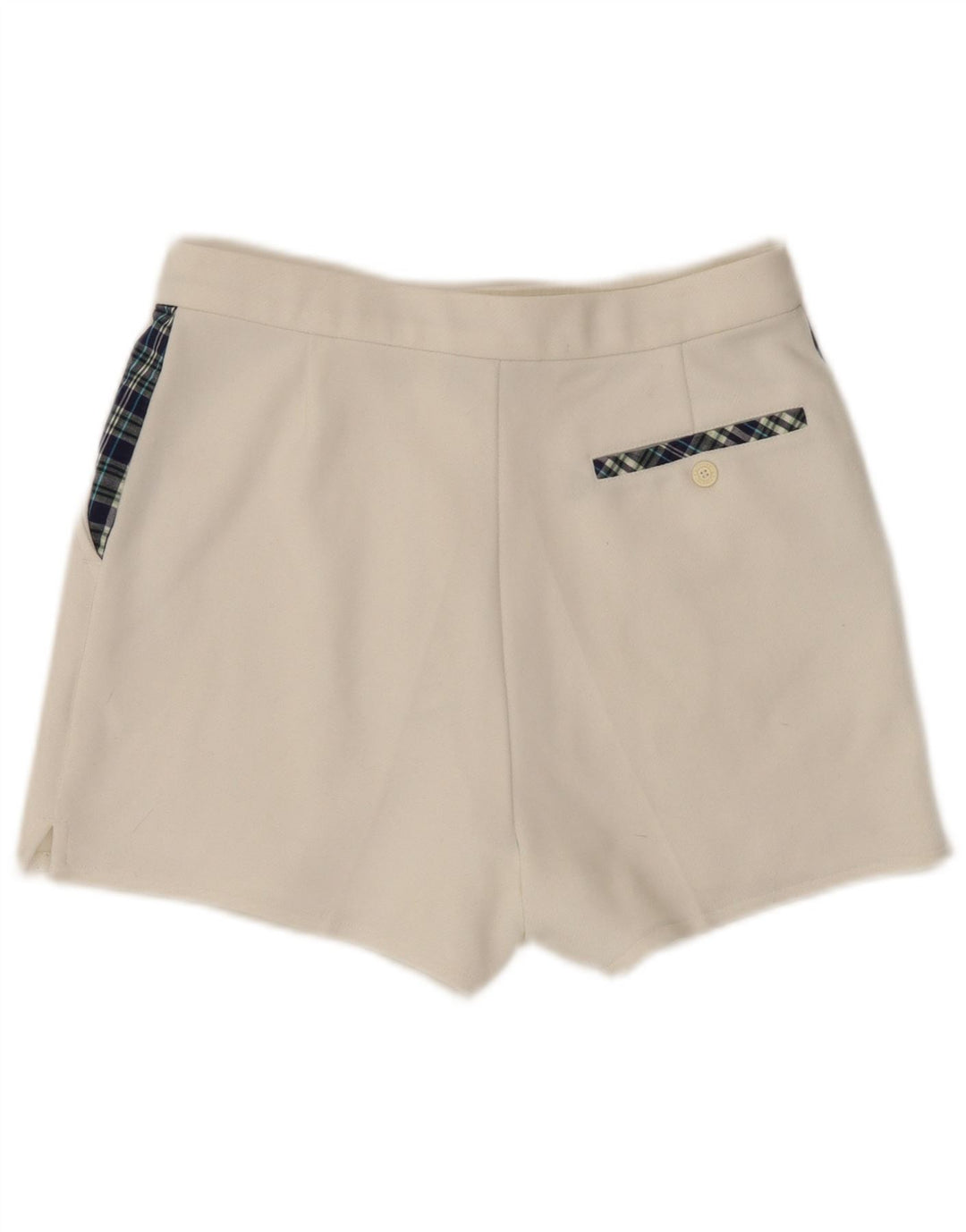 Lacoste Short Chino Homme Taille 38 Petit W28 Blanc Check Polyester