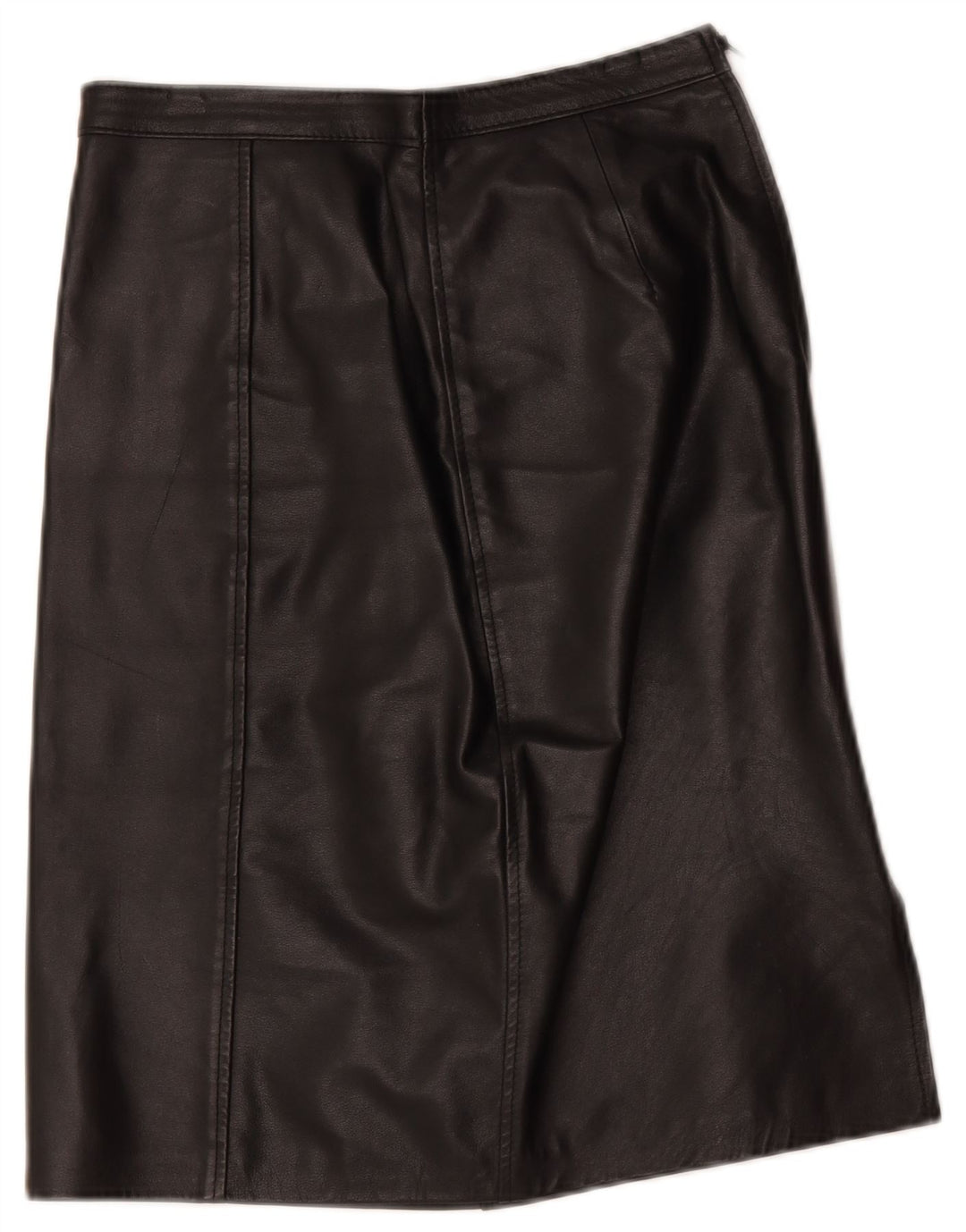 jupe en cuir femme vintage W28 Noir moyen