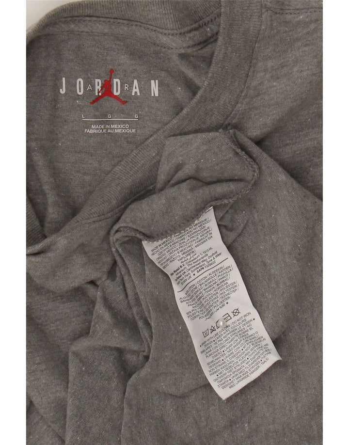 Jordan T-shirt graphique pour hommes, grand coton gris
