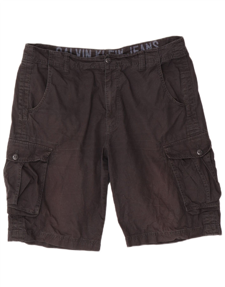 CALVIN KLEIN Short Cargo Homme W36 Large Noir Coton