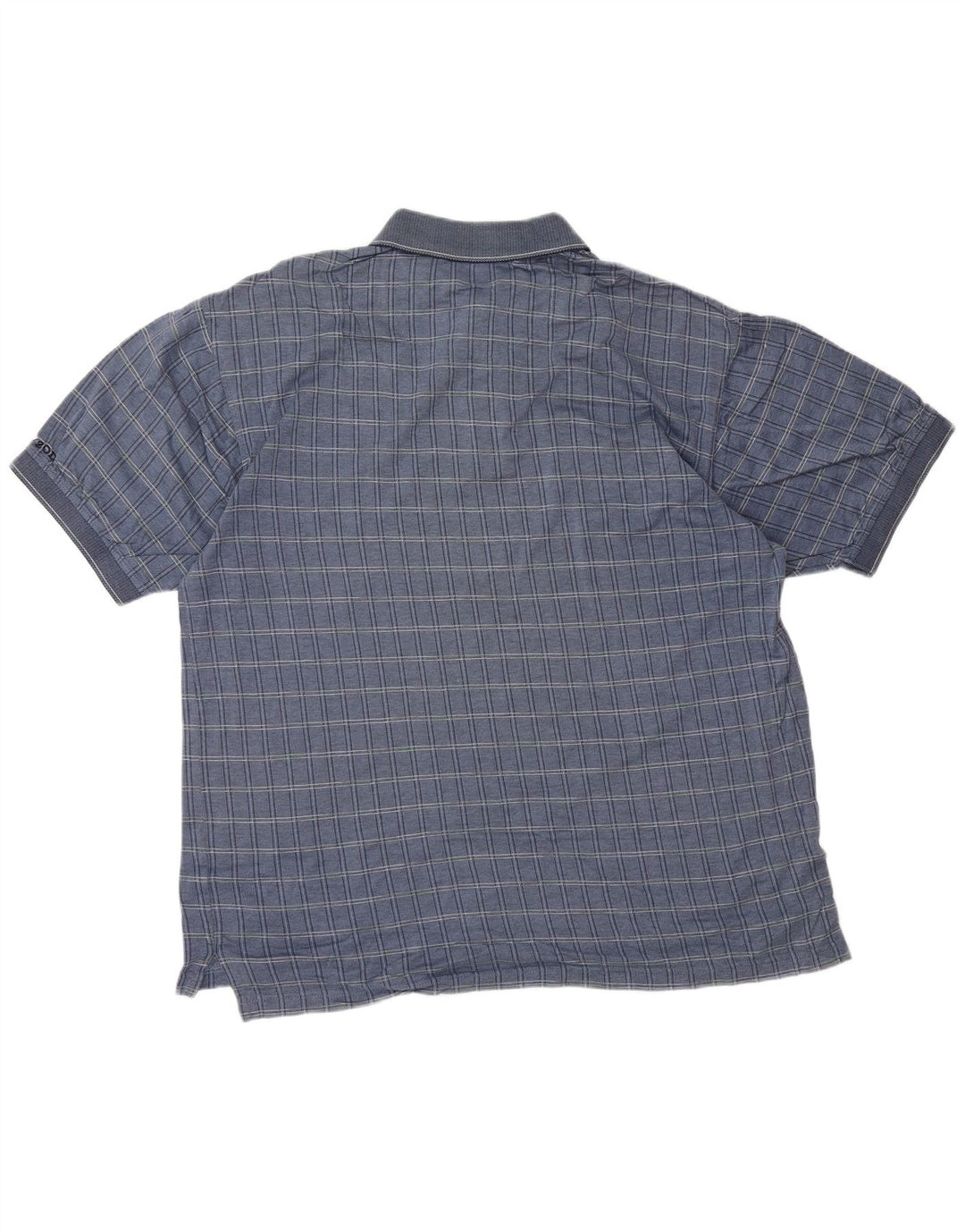 IZOD Polo Homme Grand Carreau Bleu Coton