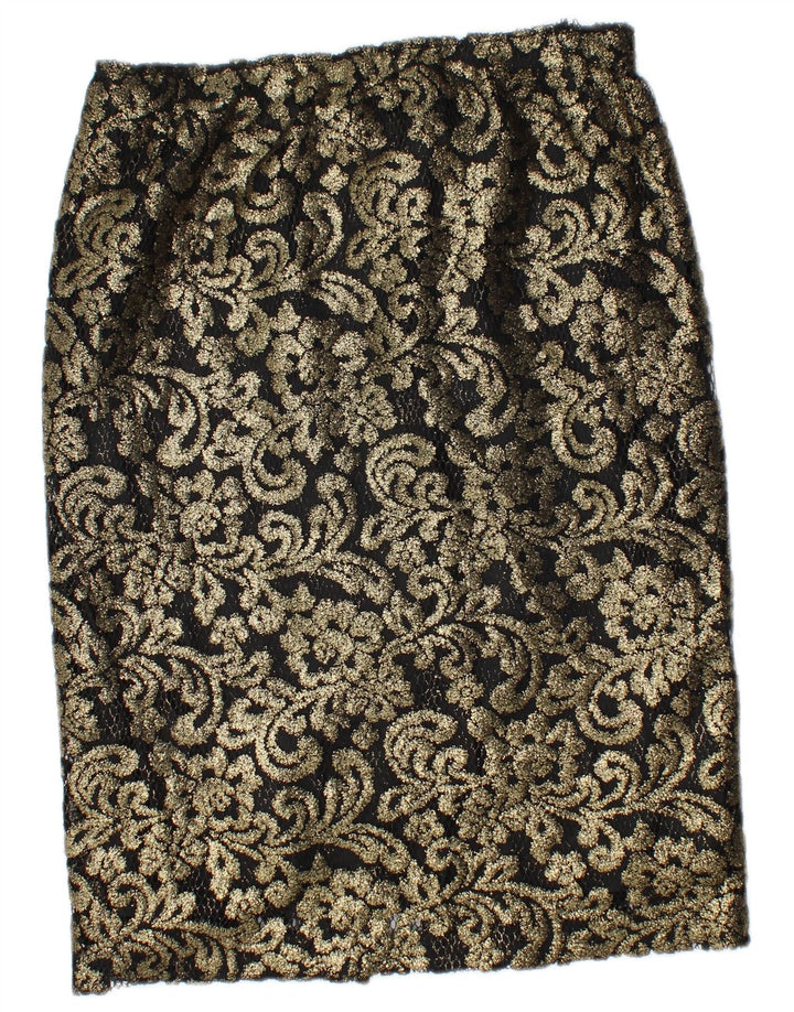 jupe crayon femme vintage W30 Medium Gold Paisley