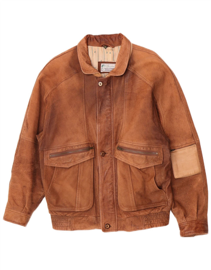 Giaccomo Larusso Veste en cuir pour homme IT 52 XL Cuir marron