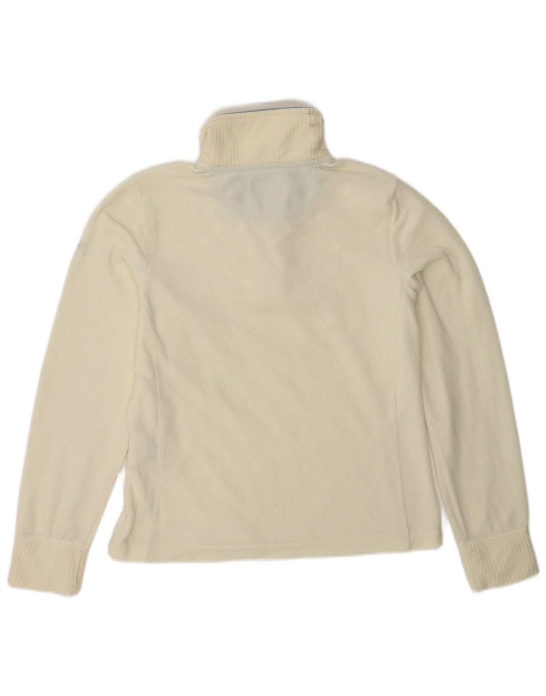 CHAMPION Pull polaire à col zippé pour femme, coupe facile, UK 10, petit, blanc cassé