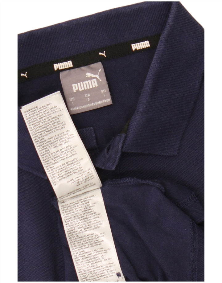 Puma Polo Homme Grand Bleu Marine Coton