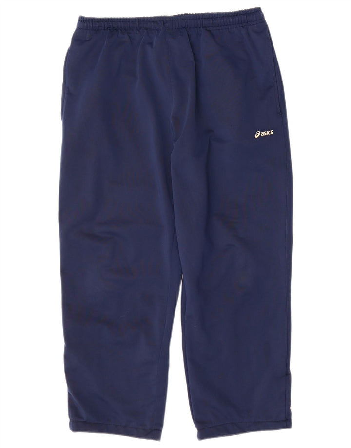 Asics Pantalon de survêtement court pour homme Large Bleu marine Polyester