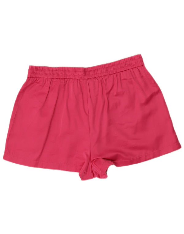 Zara Short De Sport Femme Large W30 Viscose Rose