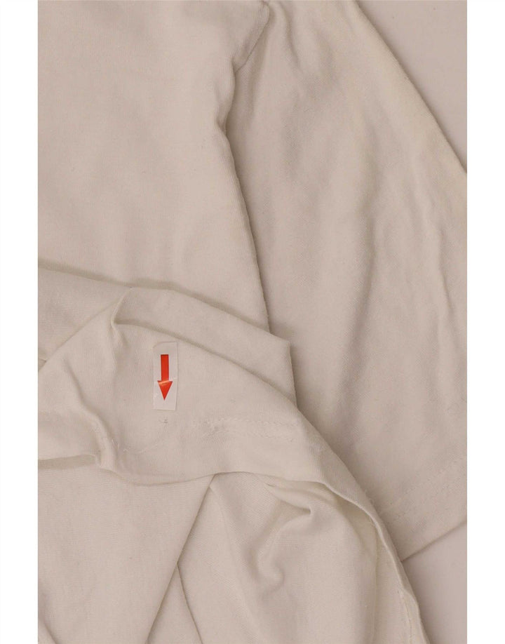 Adidas T-shirt graphique pour hommes, petit haut en coton blanc