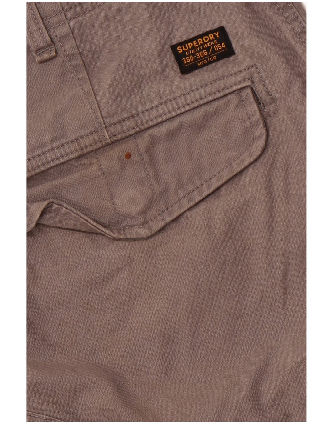 SUPERDRY Short Cargo Homme W36 Large Gris Coton
