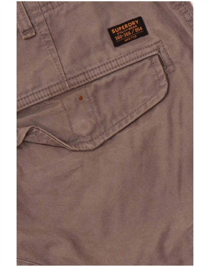 SUPERDRY Short Cargo Homme W36 Large Gris Coton