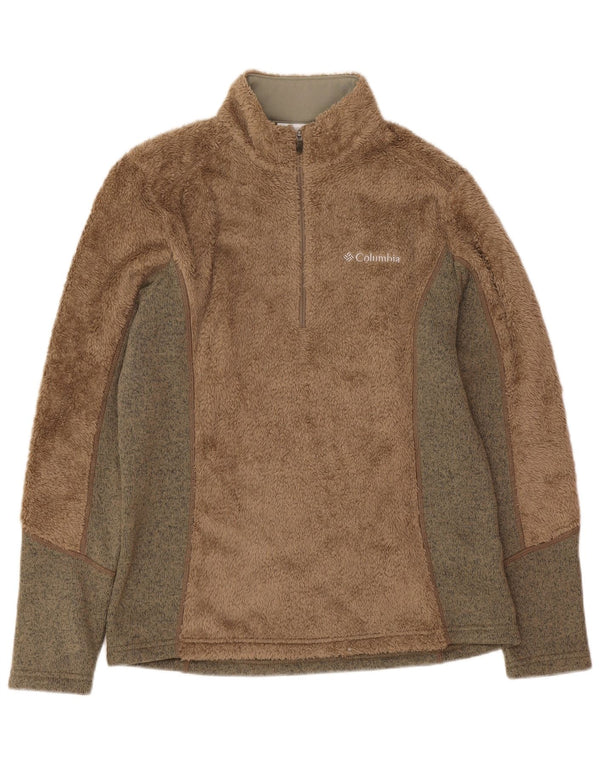 Columbia Pull polaire pour femme UK 12 Marron moyen Colourblock Sports