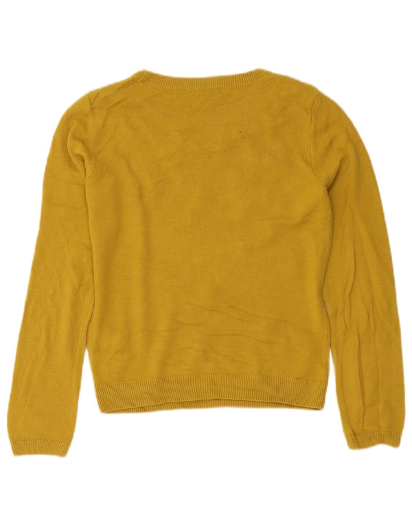 Marks & Spencer Pull court à col bateau pour femme UK 8 Small Jaune