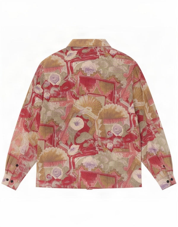vintage Femme Chemise Blouse UK 18 XL Multicolore Floral