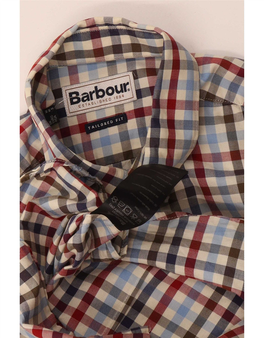 Barbour Chemise coupe ajustée pour homme en coton vichy multicolore moyen