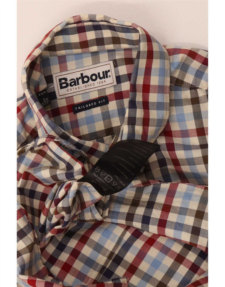 Barbour Chemise coupe ajustée pour homme en coton vichy multicolore moyen