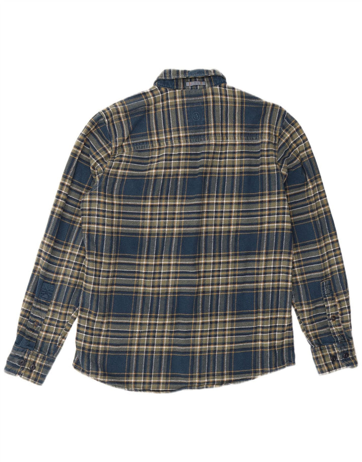 Fat Face Chemise Flanelle Homme Bleu Moyen Carreaux Coton