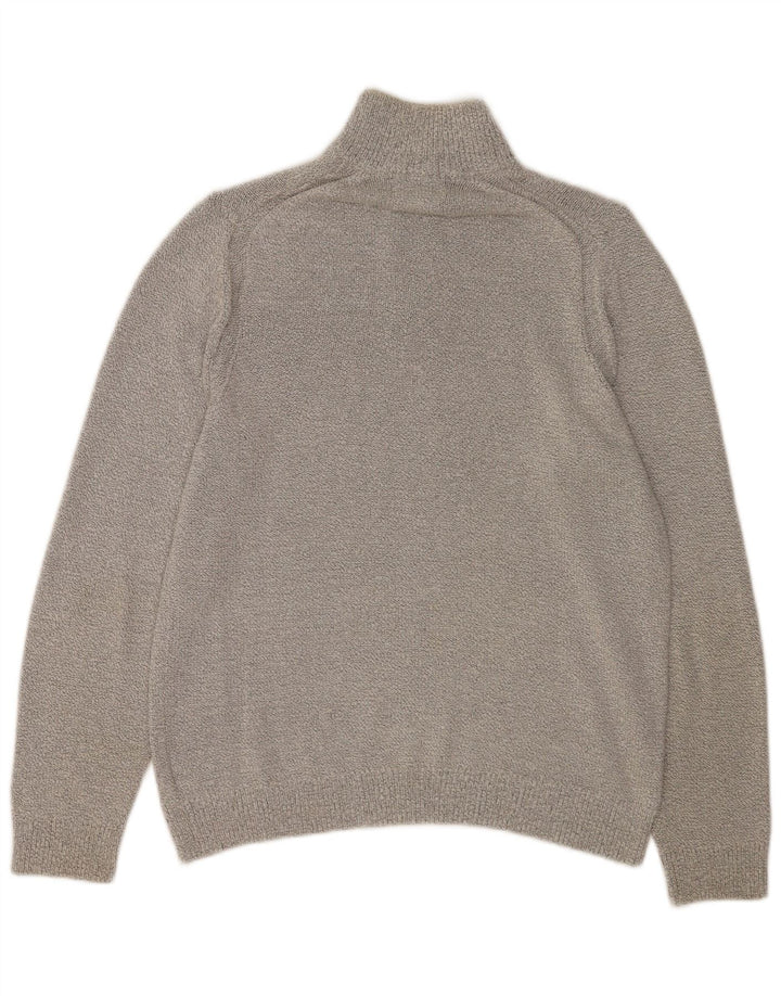 Marks & Spencer Pull à col zippé pour homme en coton gris Taille L