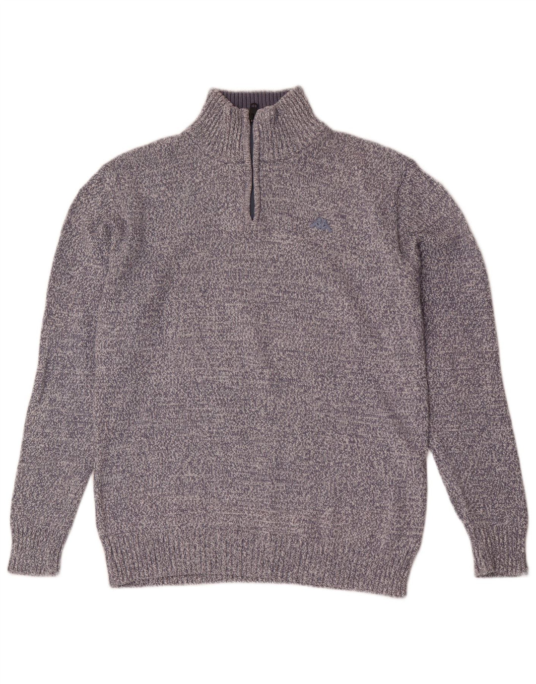 Kappa Pull Col Zippé Homme XL Bleu Moucheté