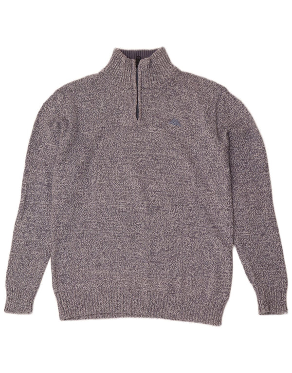 Kappa Pull Col Zippé Homme XL Bleu Moucheté