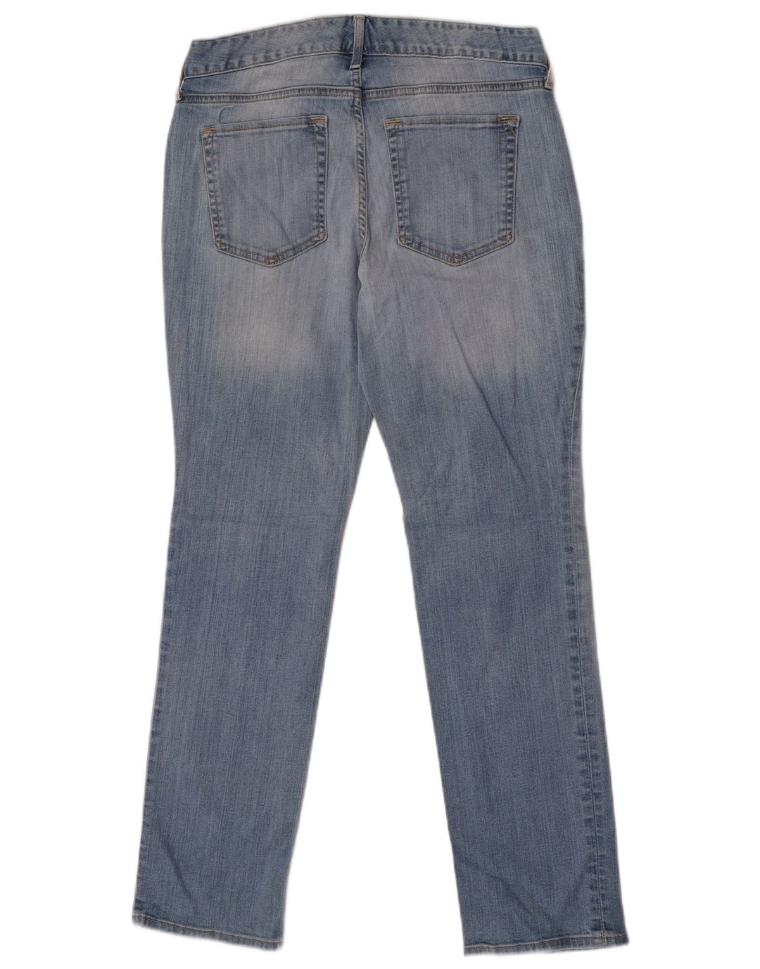 Eddie Bauer Jean droit courbé pour femme US 6 Medium W28 L29 Bleu Coton