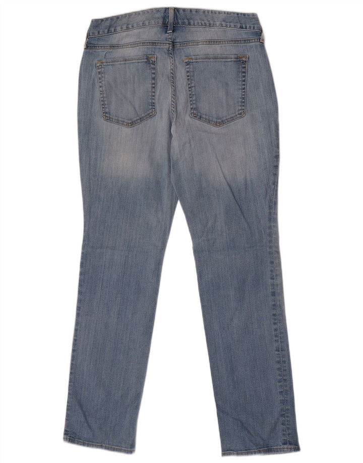 Eddie Bauer Jean droit courbé pour femme US 6 Medium W28 L29 Bleu Coton